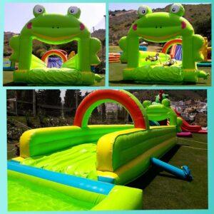 Tobogán rana para piscina hinchable