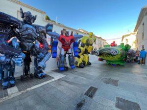 Transformer hinchables